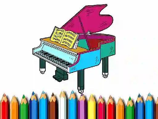 Játék Back To School: Piano Coloring Book online