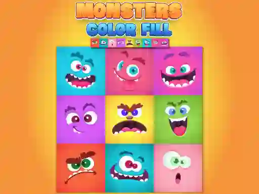 Játék Monsters Color Fill online
