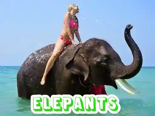 Játék Elephants Puzzle online