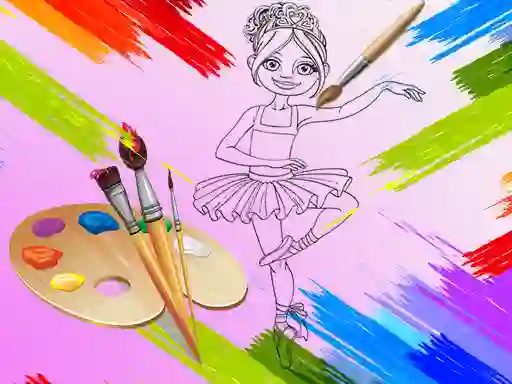 Játék Little Ballerinas Coloring online