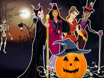 Játék Princesses Halloween Night online