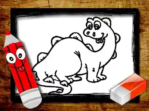 Játék Back To School: Dinosaur Coloring Book online