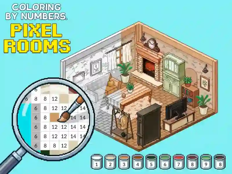 Játék Coloring by Numbers Pixel Rooms online