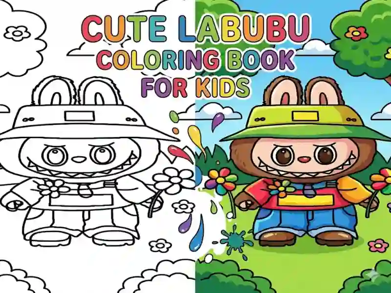 Játék Cute Labubu Coloring Book for Kids online