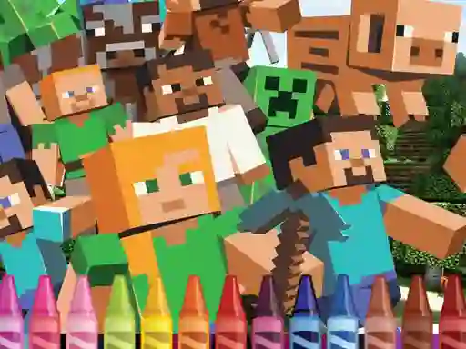 Játék 4GameGround Minecraft Coloring online