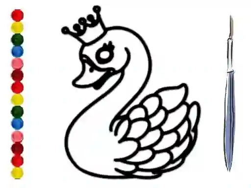 Játék Back To School: Swan Coloring Book online