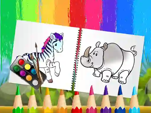 Játék Funny Animals Coloring Book online