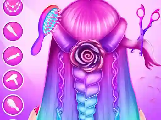 Játék Braid Hair Salon Girls online