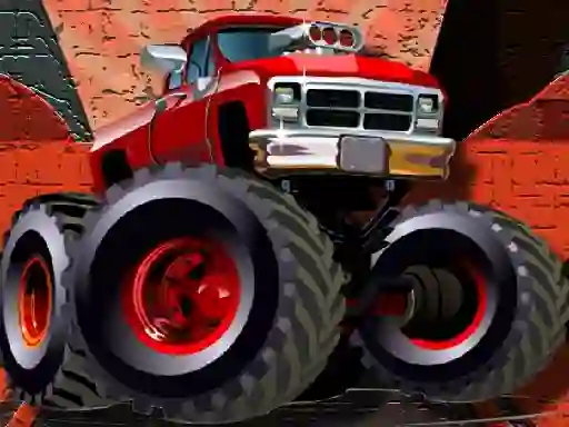 Játék Crazy Monster Trucks Puzzle online