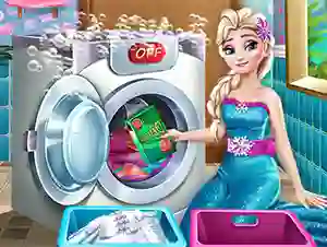 Játék Ice Queen Laundry Day online