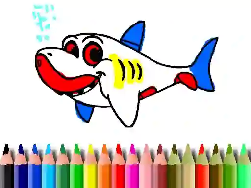 Játék Back To School: Shark Coloring Book online
