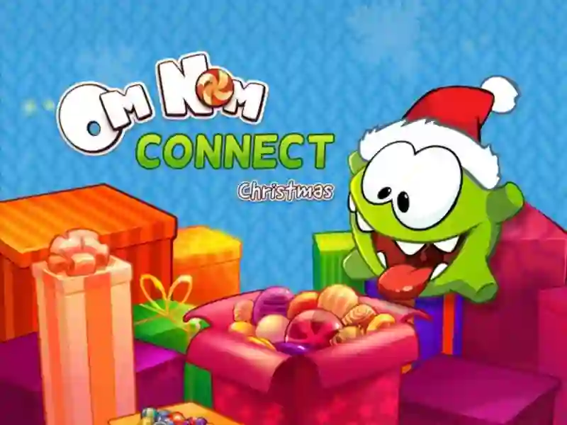 Játék Om Nom Connect Christmas online