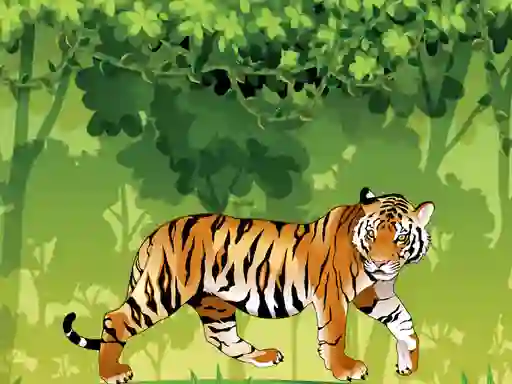 Játék Angry Tiger Coloring online