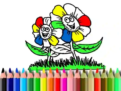 Játék Back to School: Flowers Coloring online