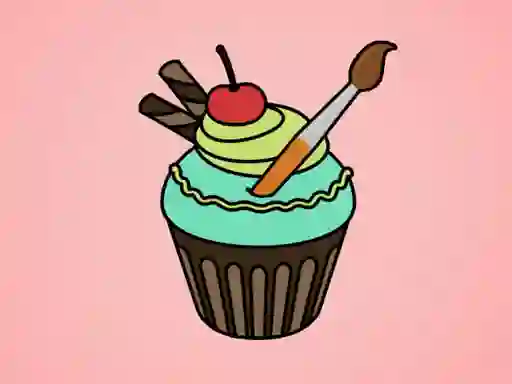 Játék Yummy Cupcake Coloring online
