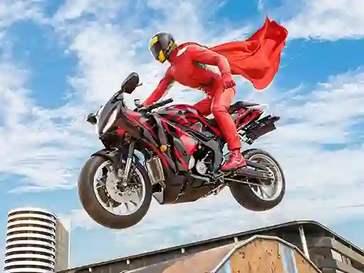 Játék Real Motorbike Super Hero Stunt 3D online
