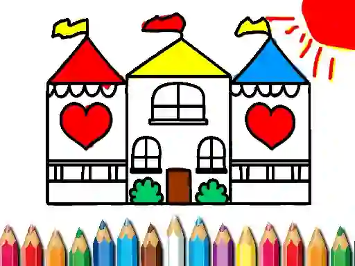 Játék Back To School Coloring Book DOLL HOUS online