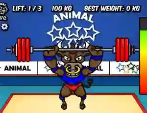 Játék Animal Olympics Weight Lifting online
