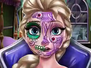 Játék Elsa Scary Halloween Makeup online