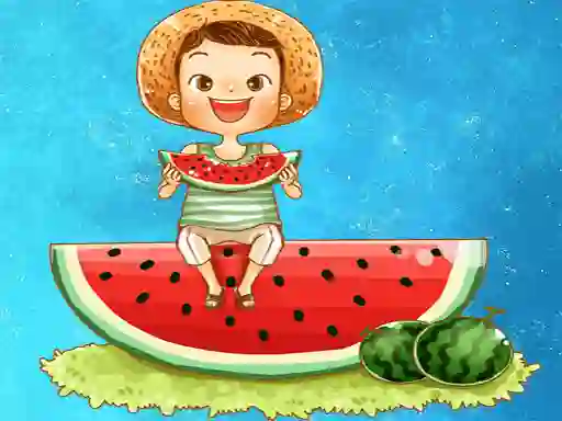 Játék Watermelon and Drinks Puzzle online