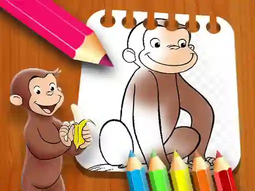Játék Curious George Coloring Book online