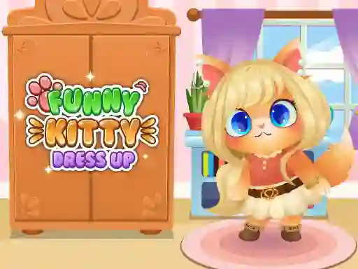 Játék Funny Kitty Dress Up online