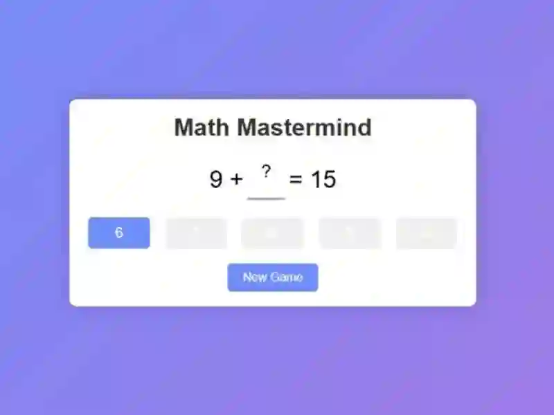 Játék Math Mastermind online