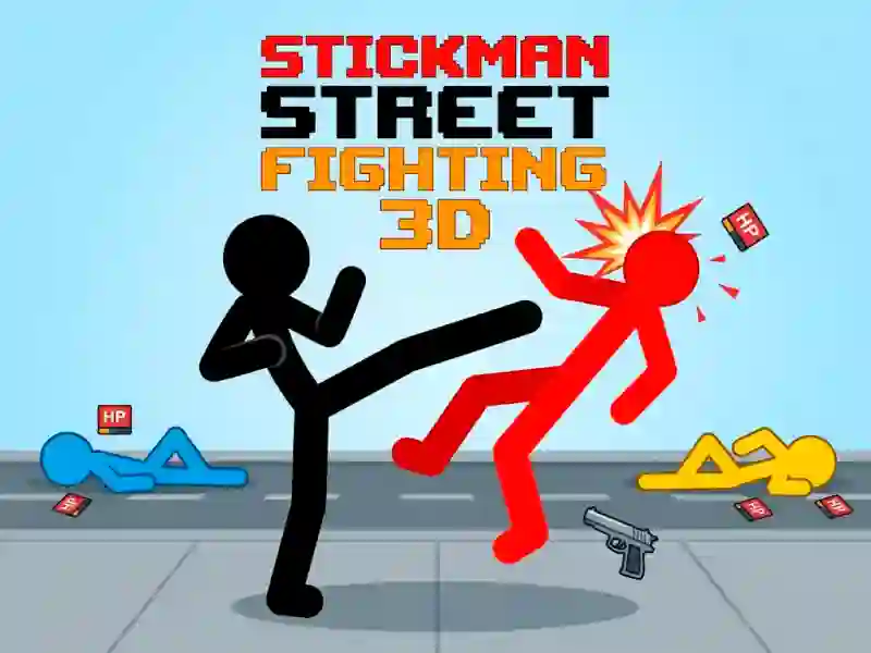 Játék Stickman Street Fighting 3d online