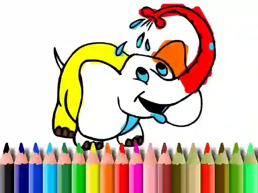 Játék Back To School: Elephant coloring online