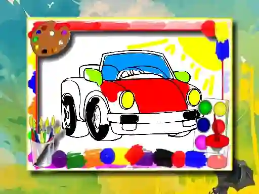Játék Cartoon Cars Coloring Book online