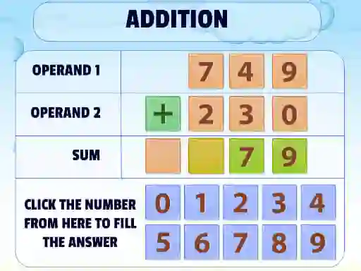 Játék Addition Practice online