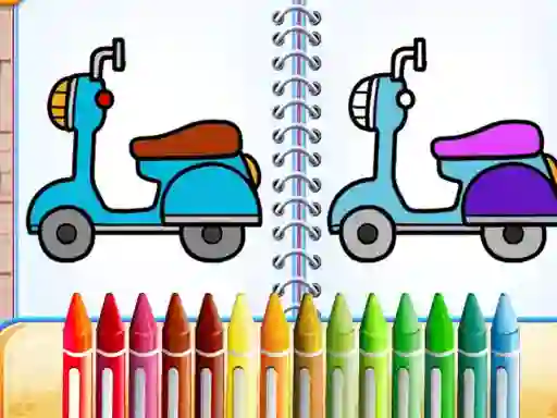 Játék Cute Bike Coloring Book online