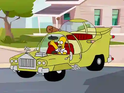 Játék The Simpsons Car Jigsaw online