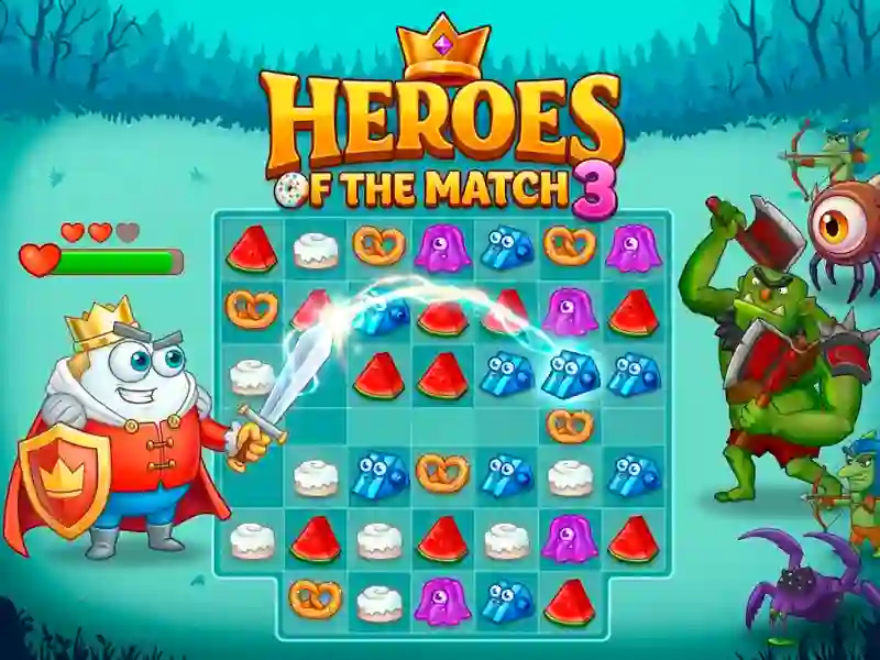 Játék Heroes of the match 3 online