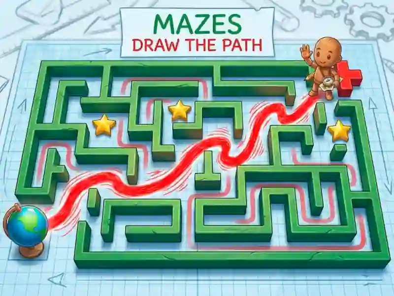 Játék Mazes Draw The Path online