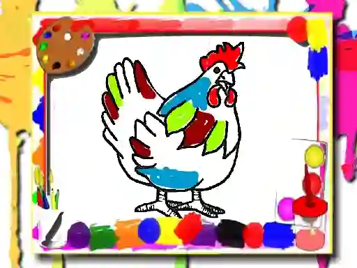 Játék Chicken Coloring Book online