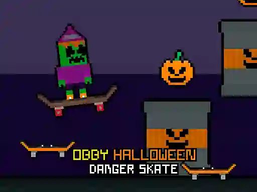 Játék Obby Halloween Danger Skate online