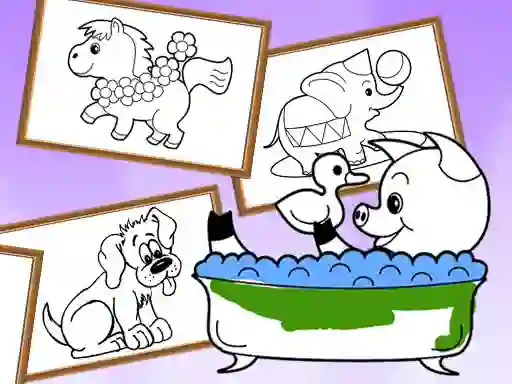 Játék Cartoon Coloring for Kids Animals online