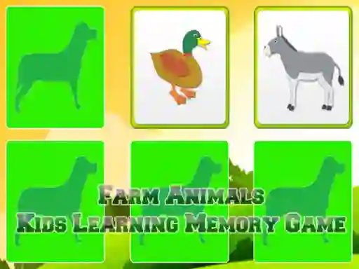 Játék Farm Animals Kids Learning  Memory online