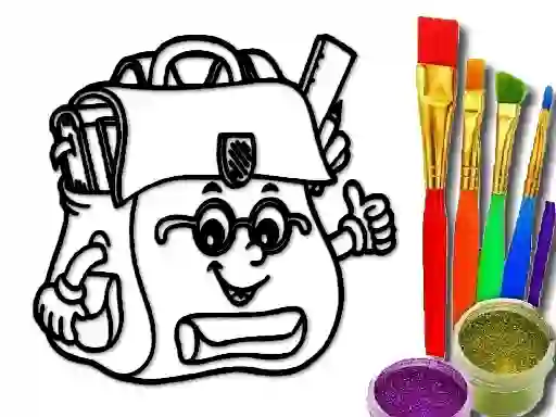 Játék Back To School: School Bag Coloring Book online