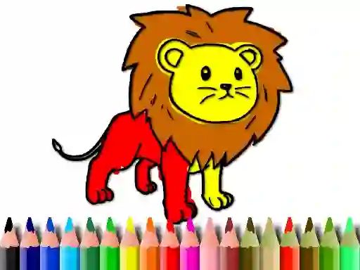 Játék Back To School: Lion Coloring Book online