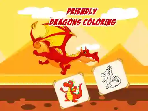 Játék Friendly Dragons Coloring online