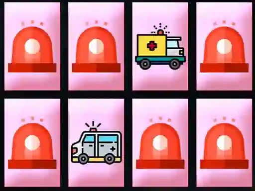 Játék Ambulance Trucks Memory online