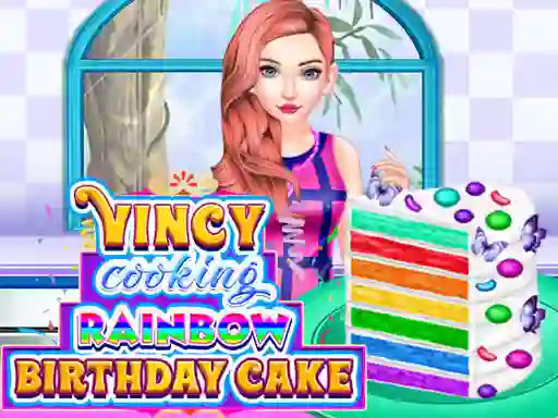 Játék Vincy Cooking Rainbow Birthday Cake online