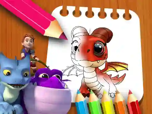 Játék Dragon Rescue Riders Coloring Book online