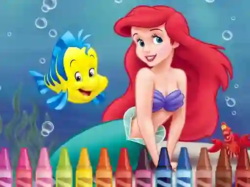 Játék 4GameGround Little Mermaid Coloring online
