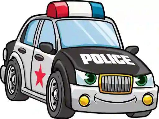 Játék Cartoon Police Cars Puzzle online