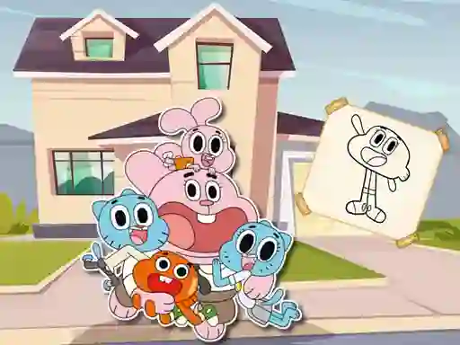 Játék World Of Gumball Coloring Game online