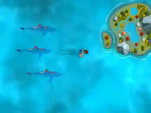 Játék Survive the Sharks online