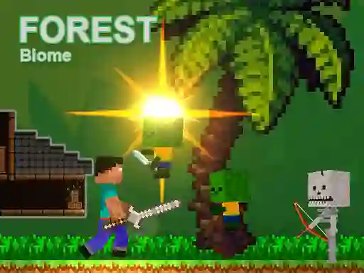 Játék Noob vs Zombies - Forest biome online